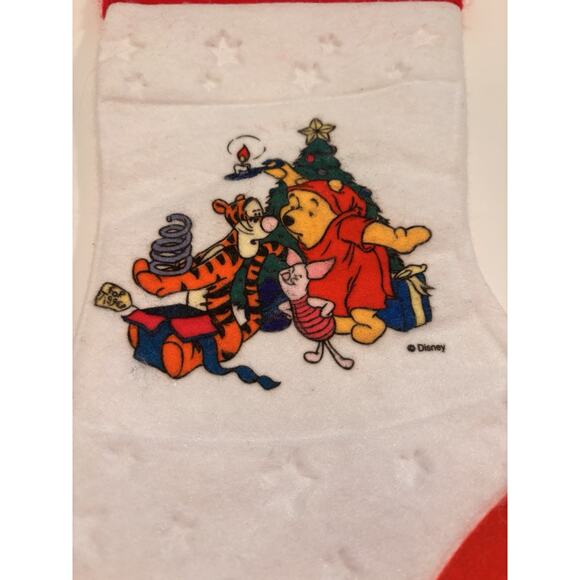 Vintage Disney Winnie The Pooh Christmas Felt Christmas Stocking Tigger Piglet - Picture 2 of 4